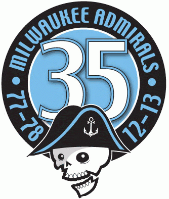 Milwaukee Admirals 2012 13 Anniversary Logo iron on transfers for clothing